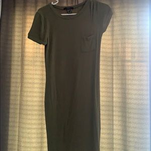 Olive green tshirt dress